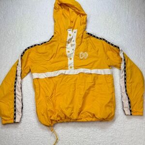 PINK Victoria's‎ Secret  jacket womens XS yellow white Anorak Pullover Hoodie